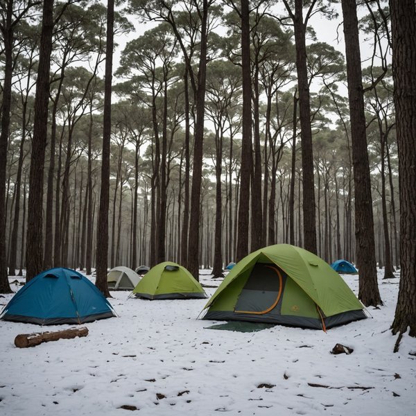 Quels sont les équipements nécessaires pour un camping en région de savane en hiver ?